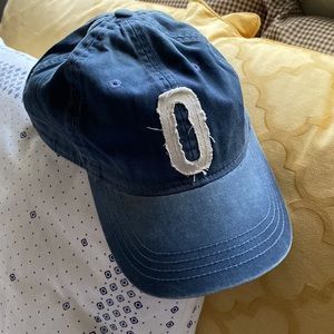 Vintage/Distressed blue hat “O” monogram